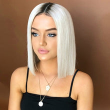 Load image into Gallery viewer, Straight 360 lace frontal wig for women showcasing natural hair texture on a mannequin head with stylish ladies wig headgear