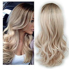 Load image into Gallery viewer, Long white curly wig with bangs inspired by European &amp; American fashion trends